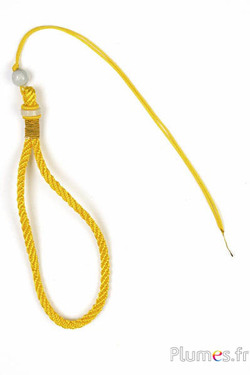 Snoer met een parel - lengte 280 mm - geel